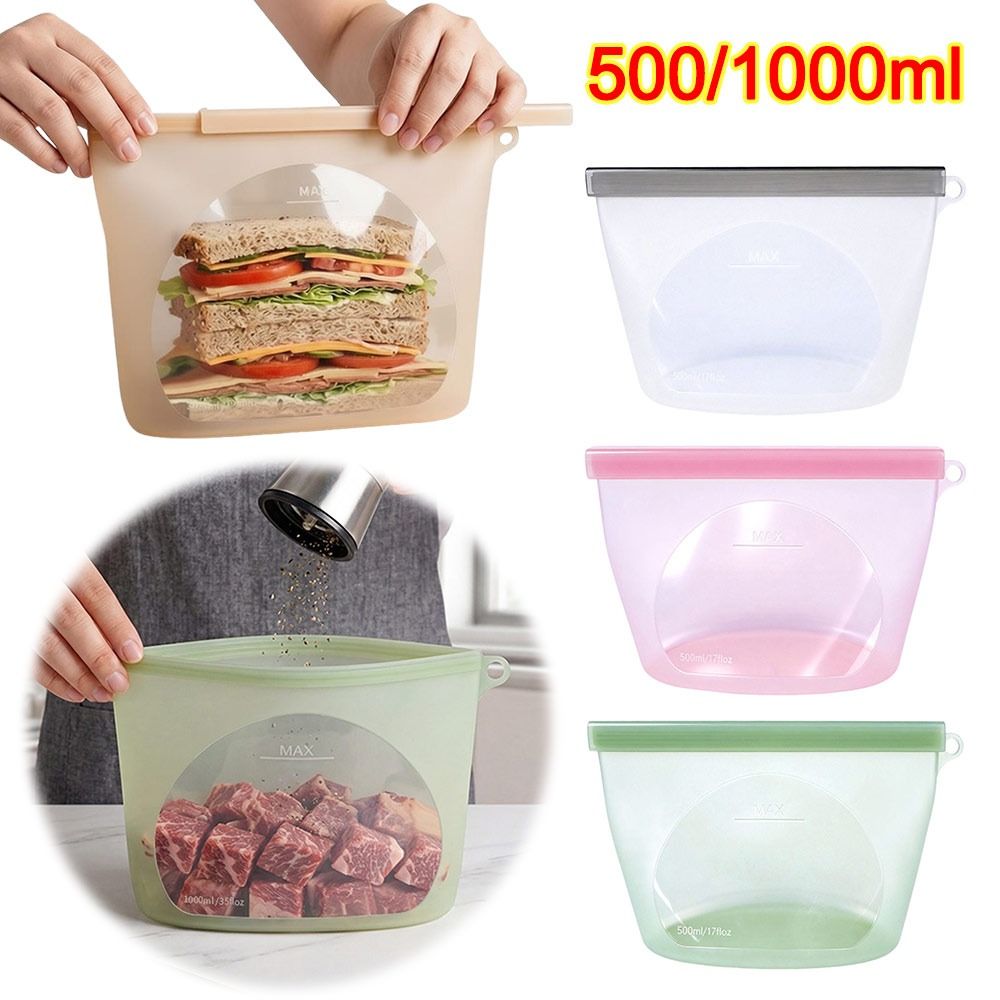 Reusable Produce Bag - Sacchetto in Silicone per Conservazione Alimenti,