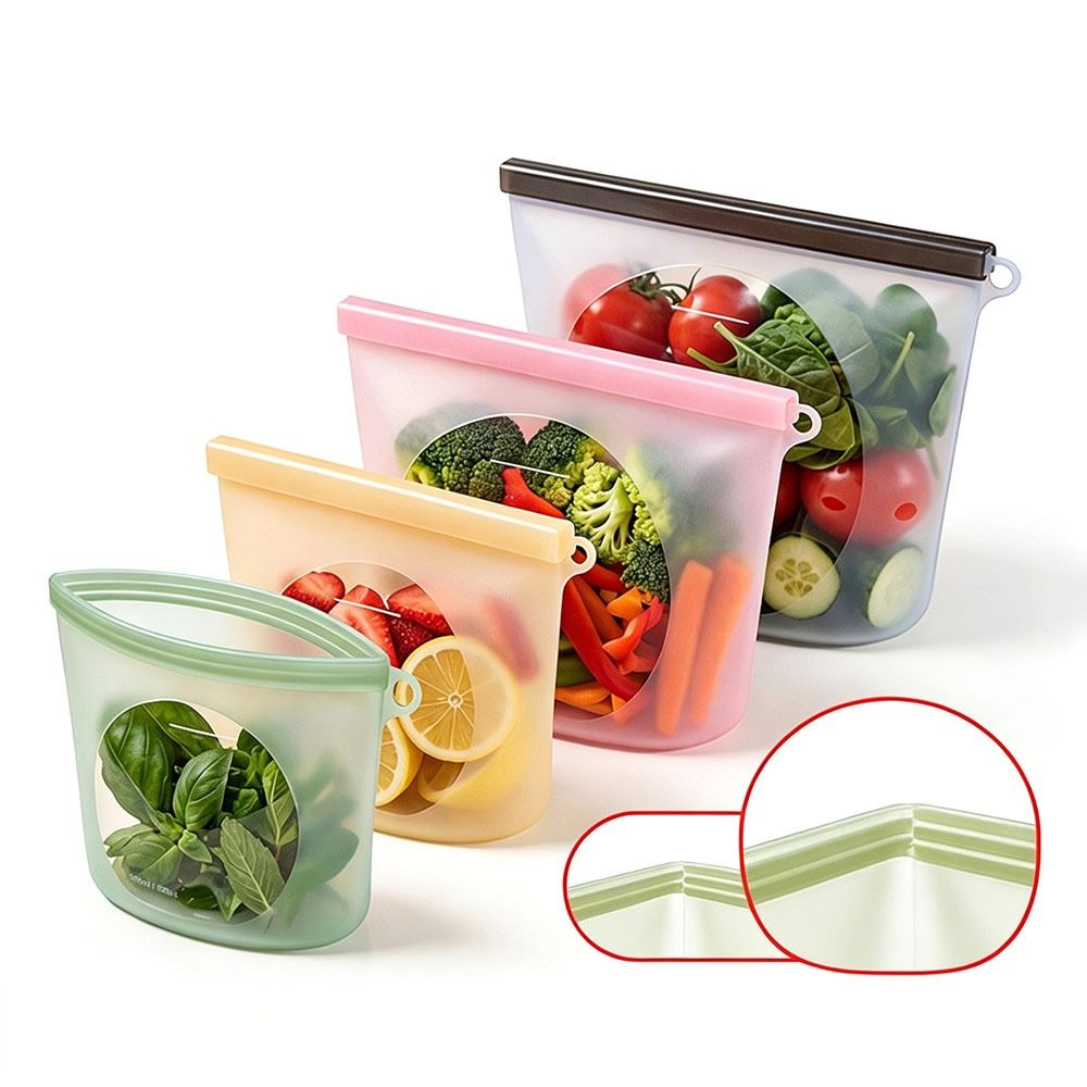 Reusable Produce Bag - Sacchetto in Silicone per Conservazione Alimenti,