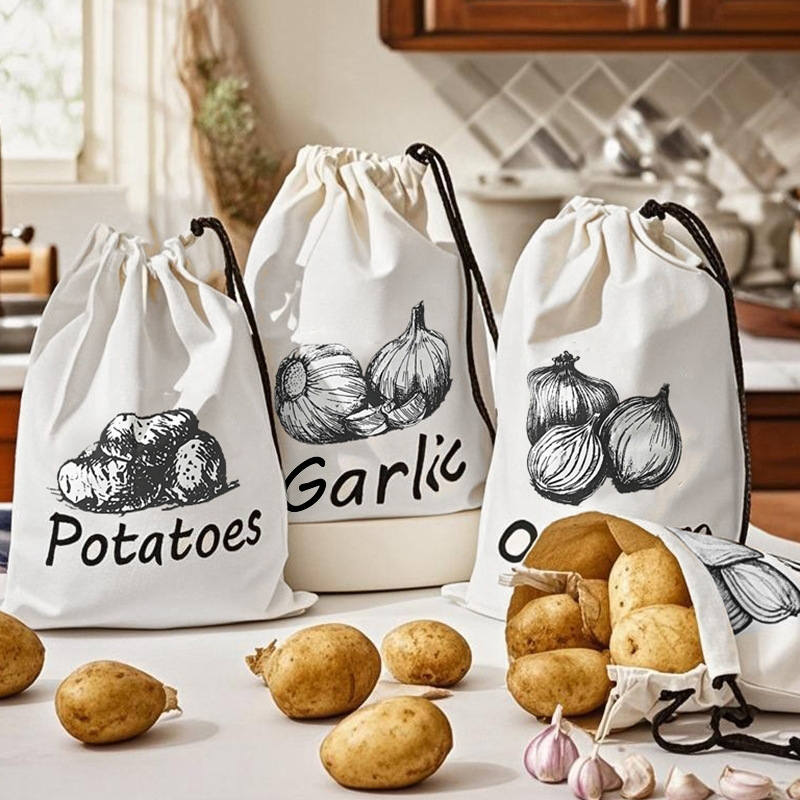 Reusable Produce Bag - Borse con coulisse per frutta, cipolla