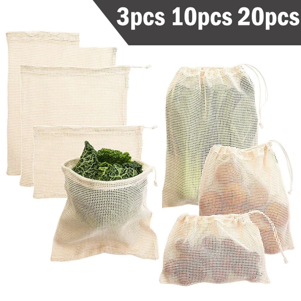 Reusable Produce Bag - 3 6 10pcs Riutilizzabili Produrre Borse